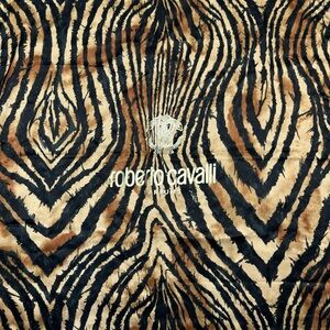 Robert Cavalli Silk Tiger Scarf